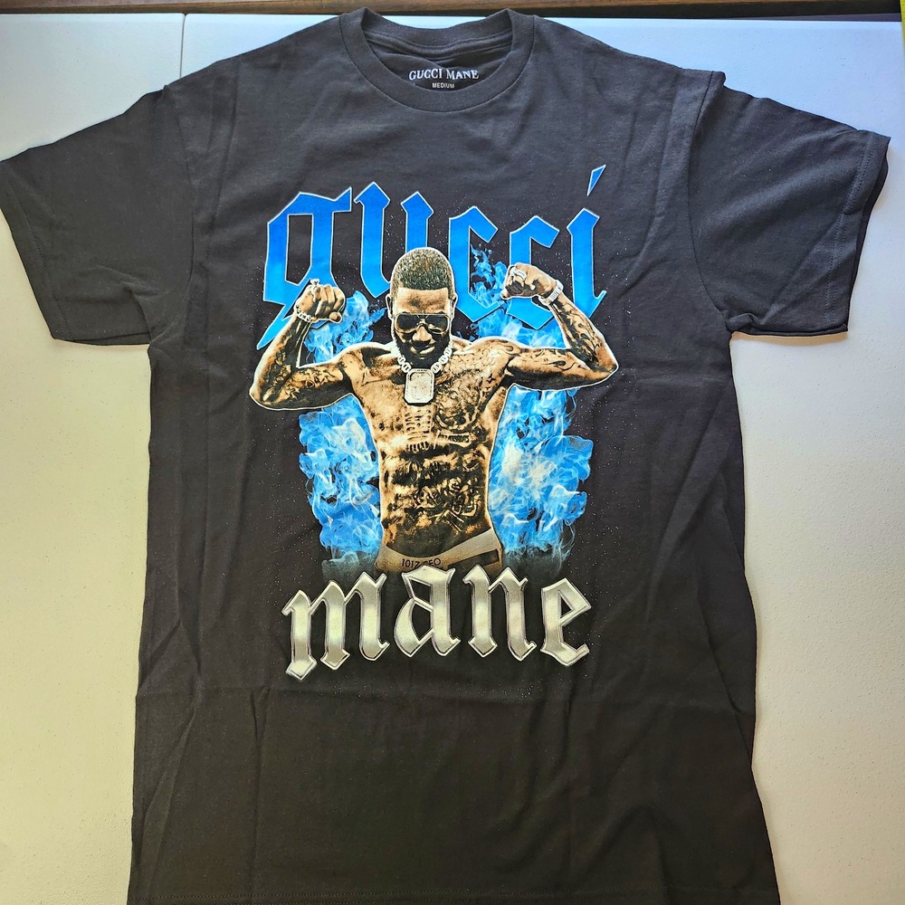 Gucci Mane Black Graphic Print Crew Neck Short Sleeve T-Shirt Mens M